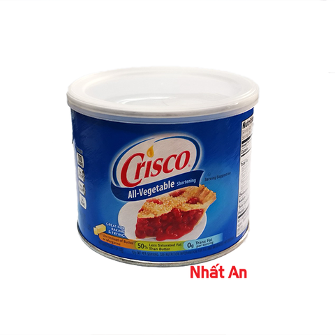 Mỡ trừu làm từ rau củ (All - Vegetable Shortening) Crisco 453gr