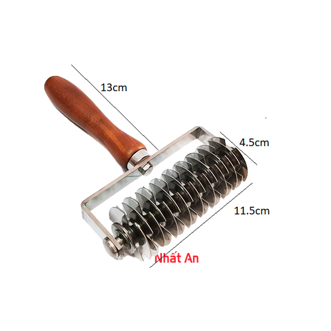 Dụng cụ lăn tạo lưới inox cán gỗ