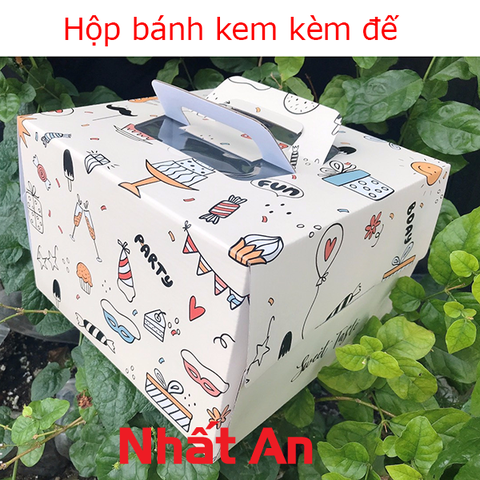 Hộp bánh kem kèm đế size 35cm