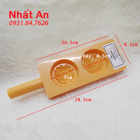 Khuôn bánh in 2 mặt hoa 7cm Vĩnh Trường