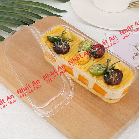 Hộp nhựa trong hình chữ nhật bánh mousse XY599