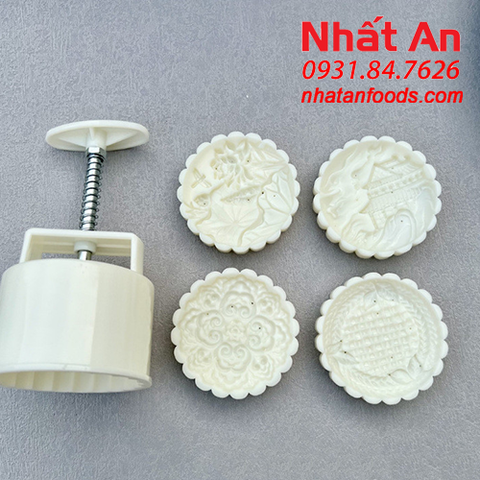 Khuôn trung thu 4 mặt Hoa sen lưới (150gr/ 200gr)