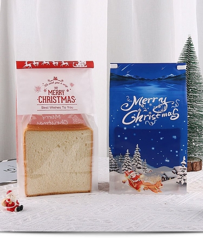 Túi đựng bánh dây gài Noel-Size nhỏ màu đỏ