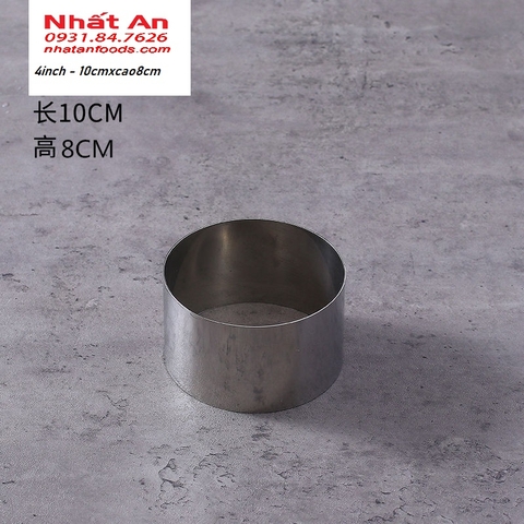 Khuôn ring tròn làm bánh mousse TQ  cao 8cm (có 3 size)