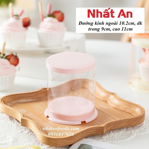 Hộp cupcake mica 1 bánh (Có 2 màu)