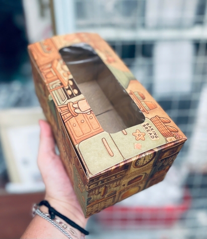 Hộp giấy đựng bánh mì hoa cúc