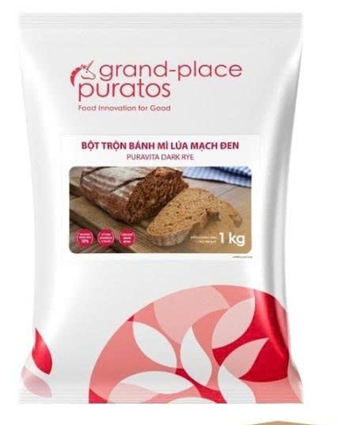 Bột trộn sẵn lúa mạch đen 1kg / Puravita Dark Rye Puratos 1kg