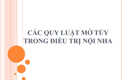 Sách các kỹ thuật mở tủy trong điều trị nội nha