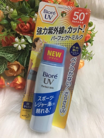 Kết quả hình ảnh cho Kem chống nắng Biore UV Perfect Milk Nhật Bản