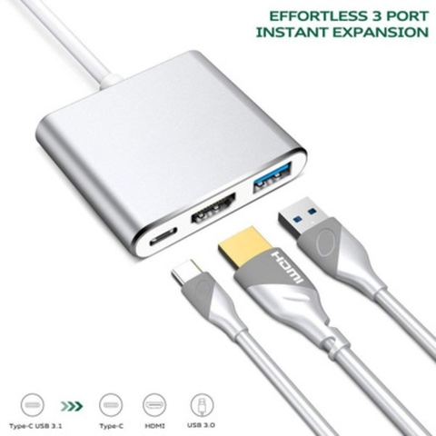 Cáp chuyển Usb 3.1 Type-C sang HDMI 1080P, Type-C Và Usb 3.0