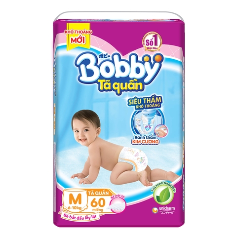 Tã quần Bobby size M 60 miếng