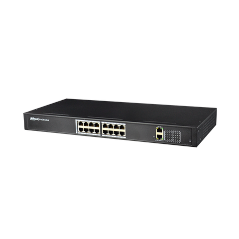 SWITCH POE 16 PORT DAHUA PFS4018-16P-250