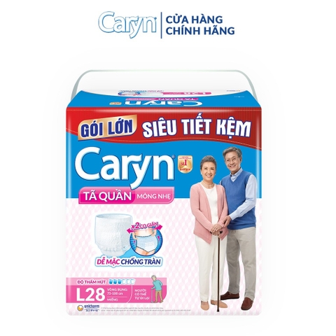 Tã quần Caryn mỏng nhẹ size L 28 miếng