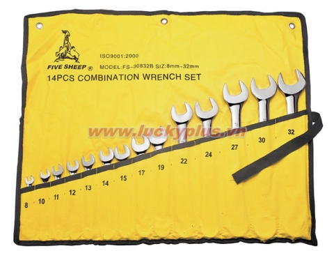 Bộ cờ lê FiveSheep FS-30822B 10sp(8-22mm), FS-30824B 14sp(8-24mm), FS-30832B 14sp(8-32mm)