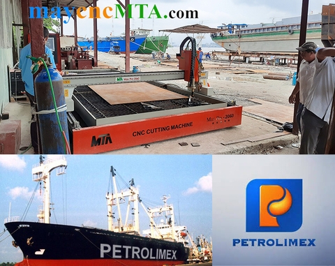 MTA lắp máy cnc plasma tại công ty Đóng Tàu Petrolimex