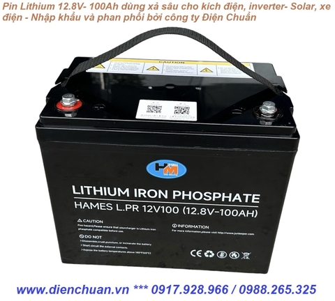 Video giới thiệu Pin lithium 12V 100Ah ( 12.8.V 100Ah) HAMES L.PR 24V100 25.6V 100Ah