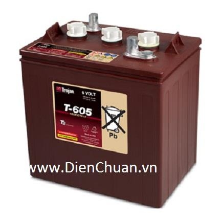 Ắc quy xe Điện xe Golf Trojan  6V-210Ah T-605