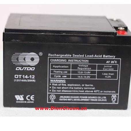 Ắc quy xe đạp điện Outdo 12V-14Ah OT14-12