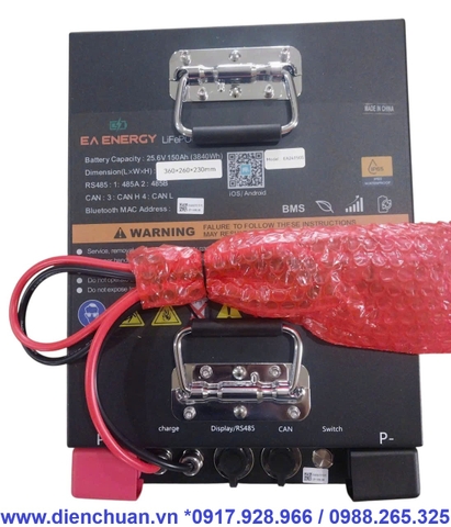Pin Lithium LiFePO4 24V 150Ah ( 25.6V-150Ah) dùng cho xe lau chà sàn- cắt kéo (scissor lift)