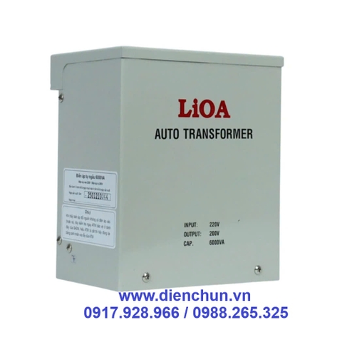 Biến Áp Đổi Nguồn 1 Pha điện vào 220V ra 200V công suất 6KVA LiOA DN0602K1 ( 6000VA)