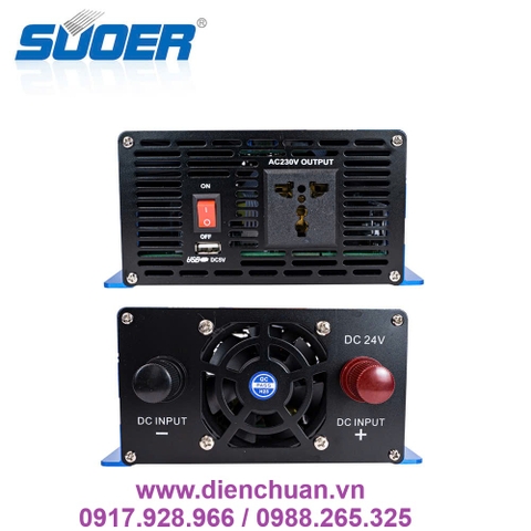Máy kích điện 24V lên 220V 5000VA / Biến tần 24V sang 220V 5000VA ( tải liên tục 2000W) - SUOER SAA-D5000B