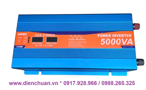 Máy kích điện 12V lên 220V 5000VA / inverter 12V sang 220V 5000VA ( tải liên tục 2500W) - SUOER SAA-D5000A