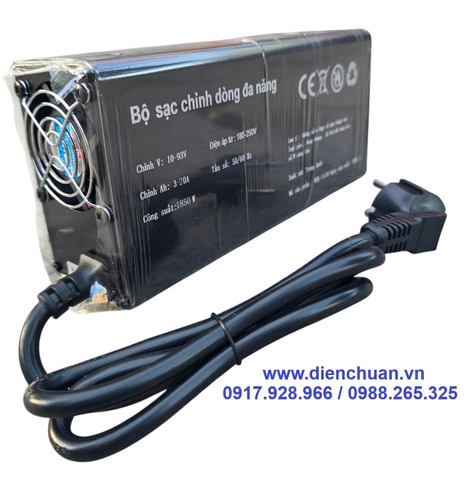 Sạc pin lithium 20A/ 1850W 10V-93V Wifi dùng cho xe máy điện Vinfast  Evo, Evo 200, Evo Lite, KlaraS2, FelizS, VentoS, TheonS, Evo Grand và Feliz 2025