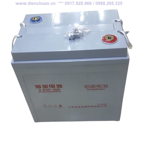Ắc quy xe điện 6V 200Ah ( 3-EVF-200) bình ắc quy nội địa Trung Quốc
