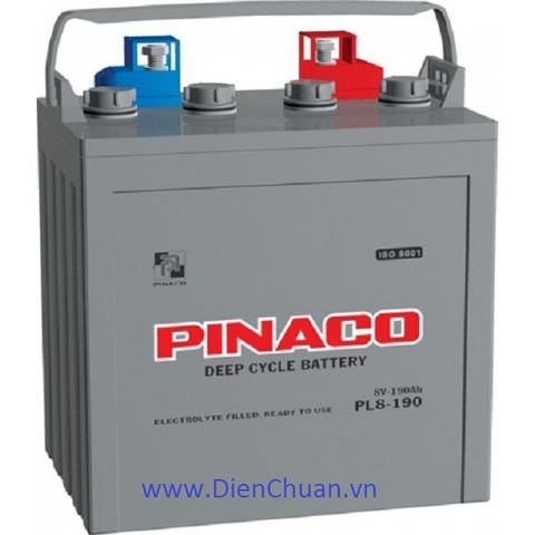 Ắc quy dùng cho xe điện xe golf Pinaco 8V-190Ah PL8-190