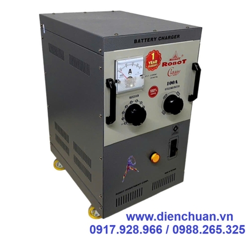 Nạp ( sạc) ắc quy Robot 100A 12V/24V/36V/48V Dây đồng- Classy