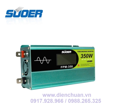 Kích điện sin chuẩn/ biến tần inverter sin chuẩn 350W-12V Suoer FPM-350