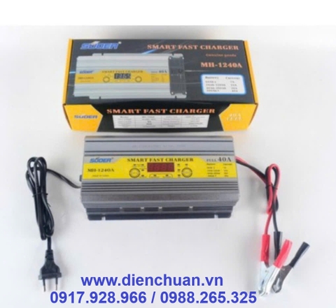 Máy sạc (nạp) ắc quy tự động 12V-40A Suoer MH-1240A