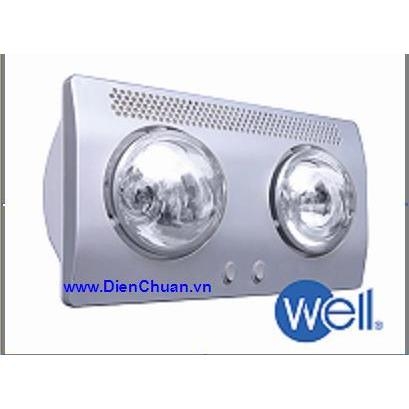 Đèn sưởi Well 2 bóng bạc