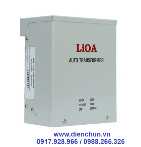 Biến Áp Đổi Nguồn 1 Pha điện vào 220V ra 200V công suất 3KVA LiOA DN0302K1 ( 3000VA)