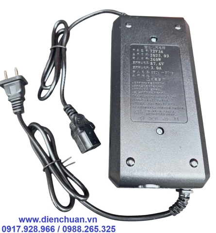 Sạc ắc quy/ sạc Pin lithium 72V-3A- sạc ngắt đầy 87.6V công suất 260W