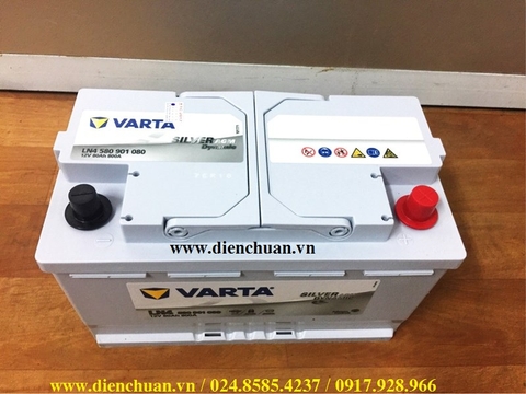 Ắc quy Varta 12V 80Ah AGM LN4 580901080  (Varta AGM 80 Start Stop )