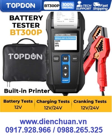 Máy kiểm tra ắc quy TOPDON BT300P ( Battery Tester TOPDON BT300P)