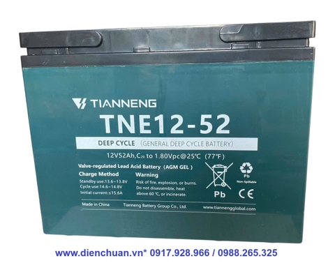 Ắc quy Tianneng TNE12-52 ( 12V-52Ah)