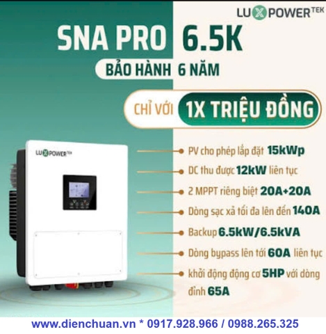 Inverter Luxpower SNA PRO 6.5kW/ Biến tần hòa lưới có lưu trữ Luxpower SNA PRO 6.5K 6500W ip65