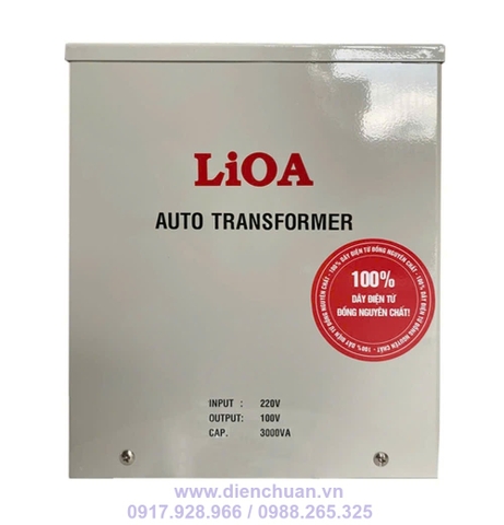 Biến Áp Đổi Nguồn 1 Pha điện vào 220V ra 100V-120V công suất 3KVA LiOA DN030K2 ( 3000VA)