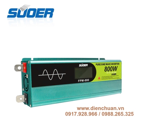 Kích điện sin chuẩn/ biến tần inverter sin chuẩn 800W-12V Suoer FPM-800