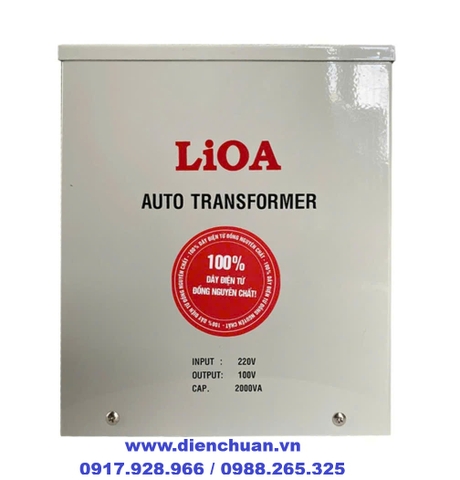 Biến Áp Đổi Nguồn 1 Pha điện vào 220V ra 100V-120V công suất 2KVA LiOA DN020K2 ( 2000VA)