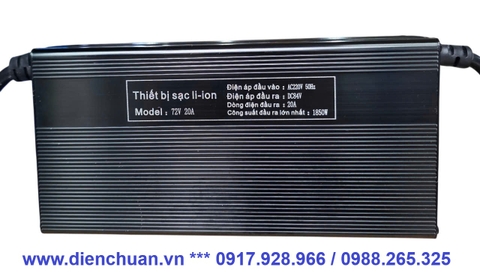 Sạc pin lithium 72V-84V 20A/ 1850W ( Nạp ắc quy 72V-20A)