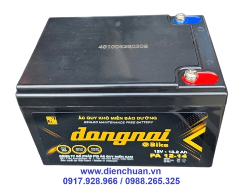 Ắc quy Đồng Nai PA12-14 ( 12V-13.2Ah)/ Ắc quy xe đạp điện Đồng Nai 12V-13,2Ah ( PA 12-14)