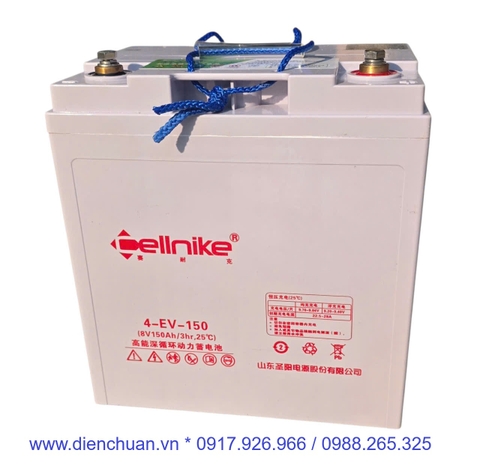 Ắc quy Cellnike 4-EV-150 (8V-150Ah) dùng cho xe điện du lịch- xe Golf- xe nâng