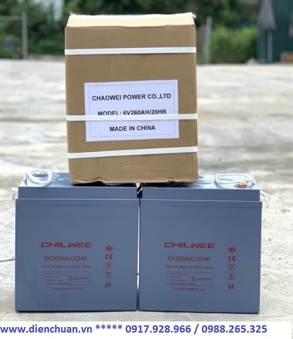 Ắc quy Chilwee 6V 260AH/ 20HR