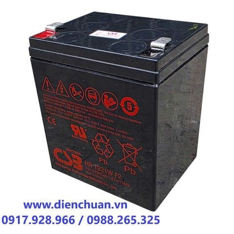 Ắc quy CSB HR1221W F2 (12V 21W/Cell/1 67V/15Min) tương đương 5Ah