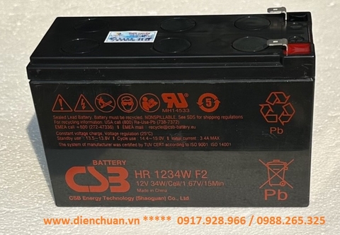 Ắc quy CSB HR1234W F2 (12V - 34W/ 12V 9Ah)