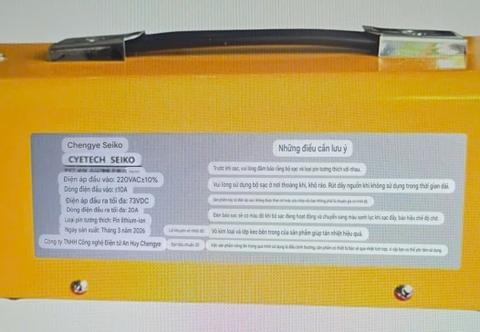 Sạc pin lithium 60V-73V 20A ( Nạp ắc quy 60V-20A) Cyetech Seiko