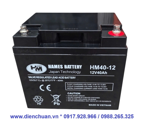 Ắc quy Hames 12V-40Ah HM40-12